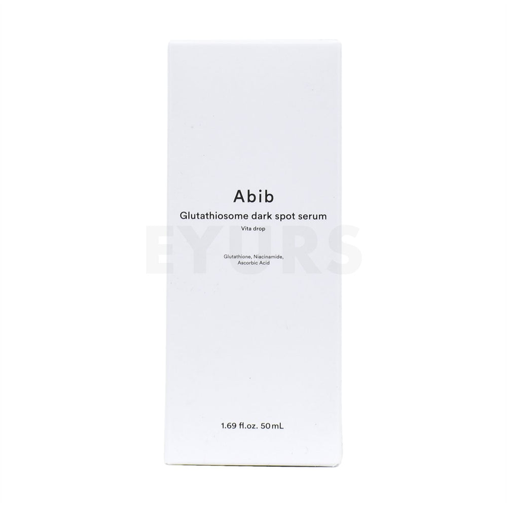 abib glutathiosome dark spot serum vita drop front side packaging box