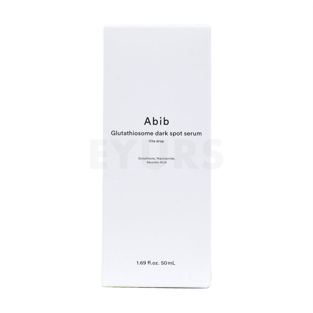 abib glutathiosome dark spot serum vita drop front side packaging box