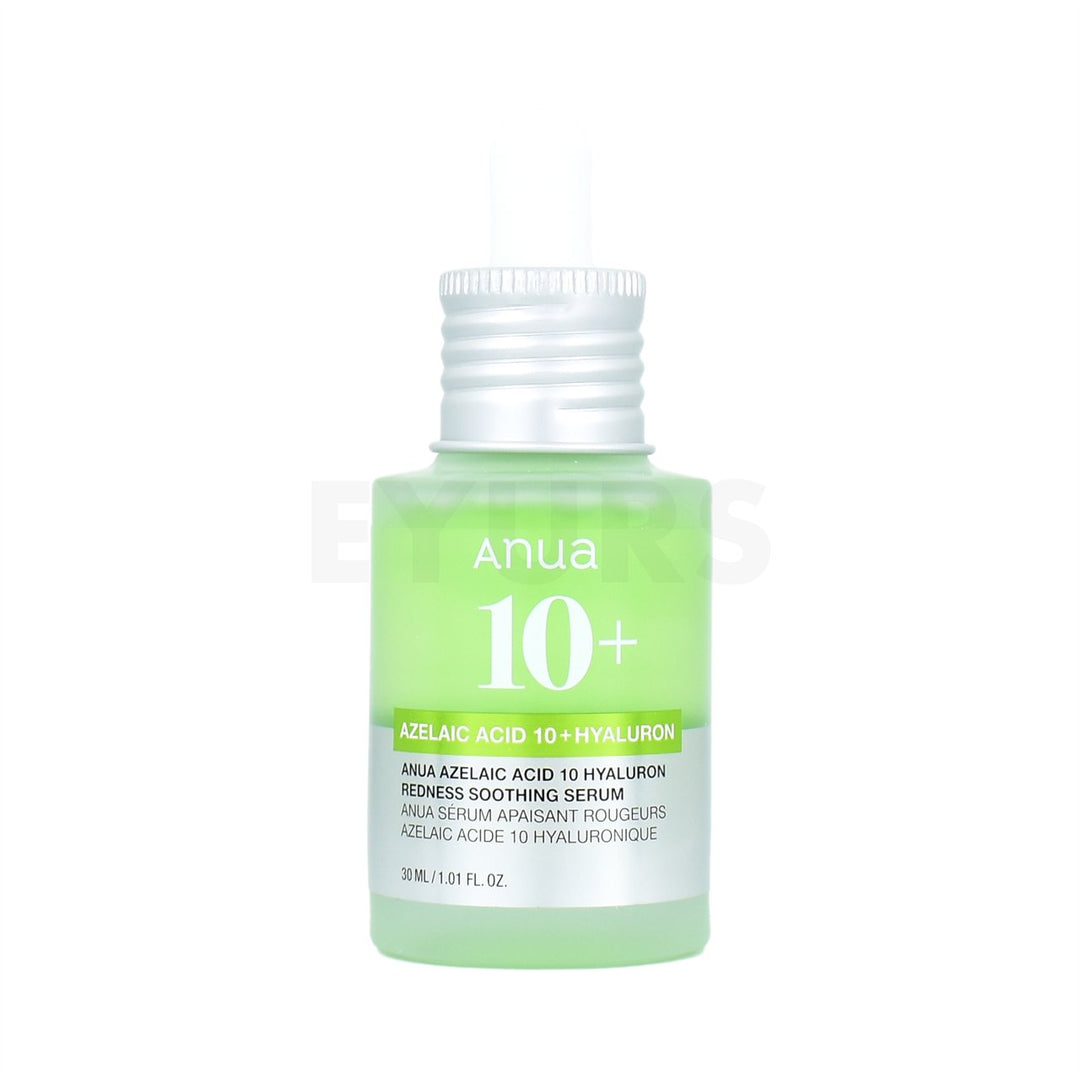anua azelaic acid 10 hyaluron redness soothing serum front side of product