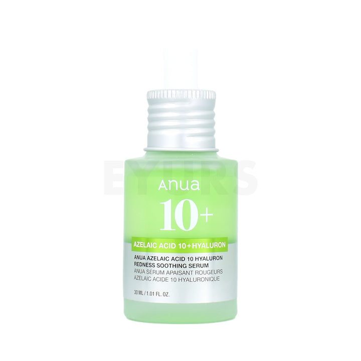 anua azelaic acid 10 hyaluron redness soothing serum front side of product