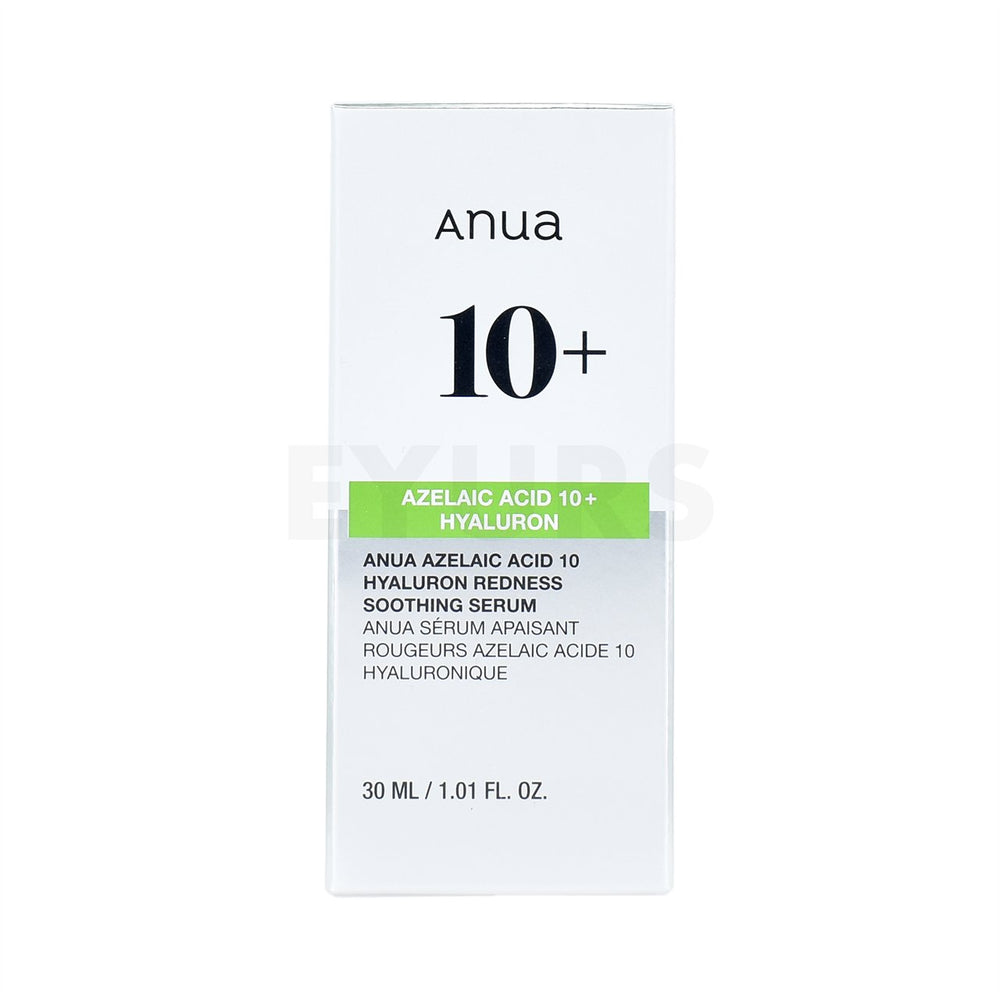 anua azelaic acid 10 hyaluron redness soothing serum front side packaging box