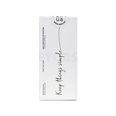 anua heartleaf 80 soothing ampoule back side packaging