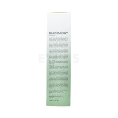 anua heartleaf quercetinol pore deep cleansing foam 150ml left side packaging