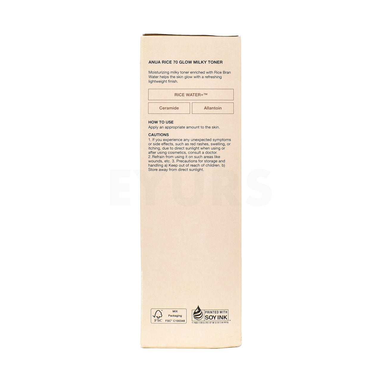 Anua - Rice 70 Glow Milky Toner | EYURS