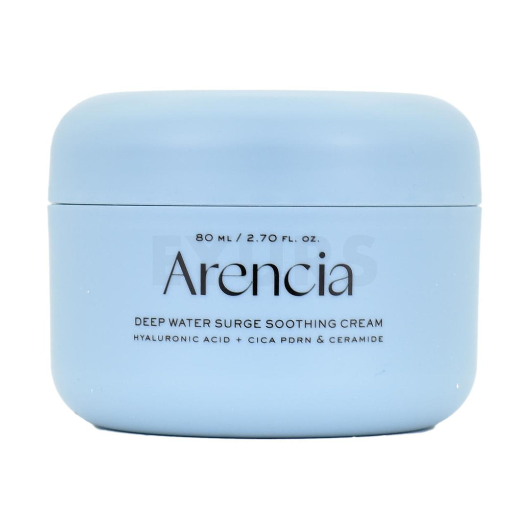 arencia deep water surge soothing cream front side of product