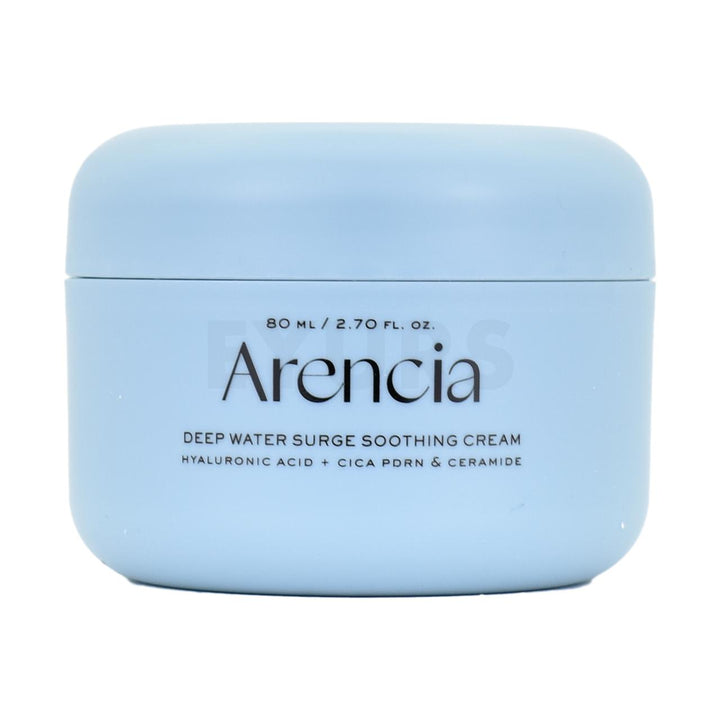 arencia deep water surge soothing cream front side of product