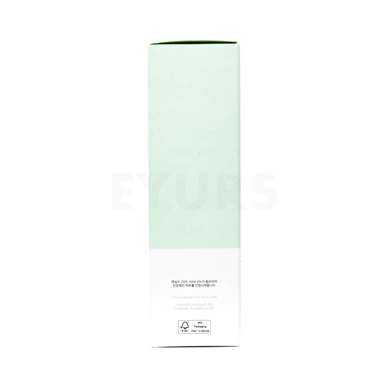 beauty of joseon green plum refreshing toner aha bha right side packaging box