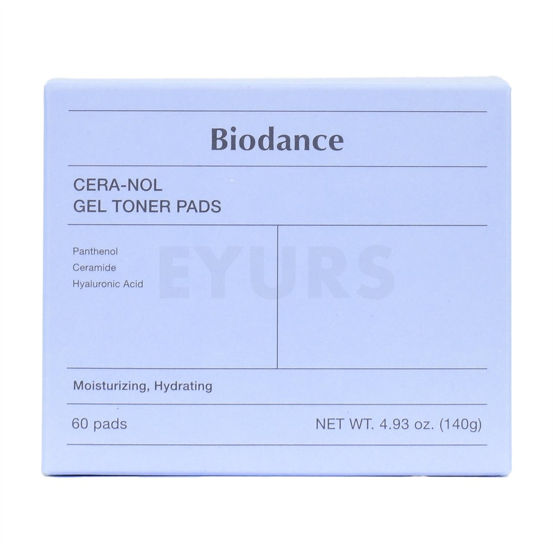 biodance cera nol gel toner pads front side packaging box