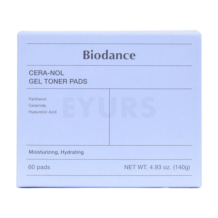 biodance cera nol gel toner pads front side packaging box