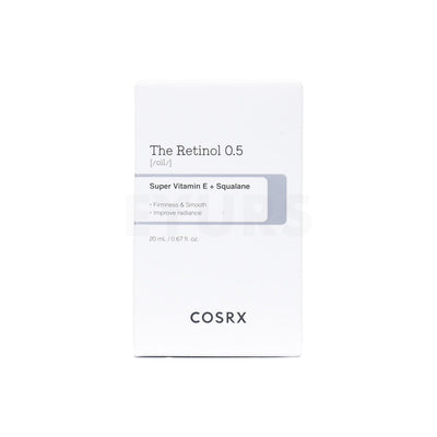 cosrx the retinol 0.5 oil front side packaging box