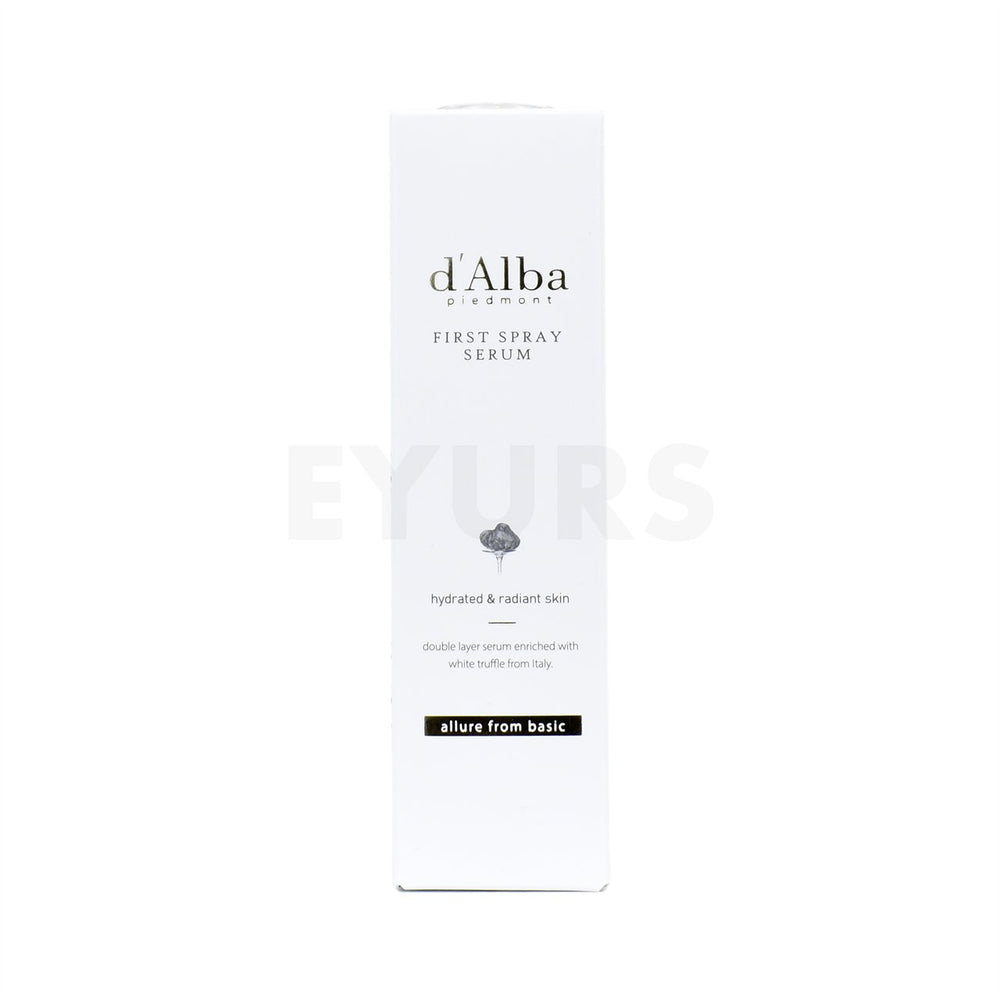 d'Alba white truffle first spray serum front side packaging box