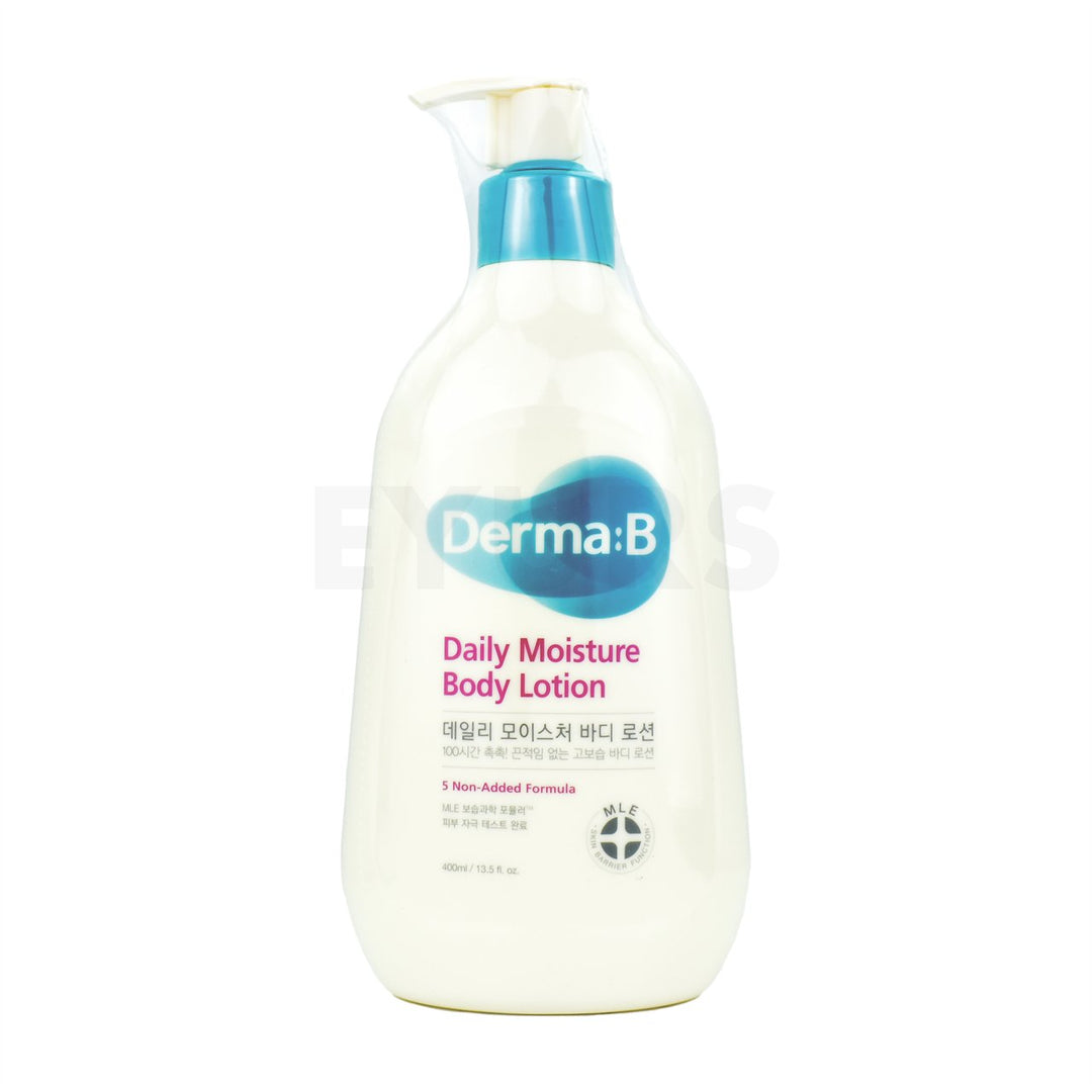derma b daily moisture body lotion front side of product
