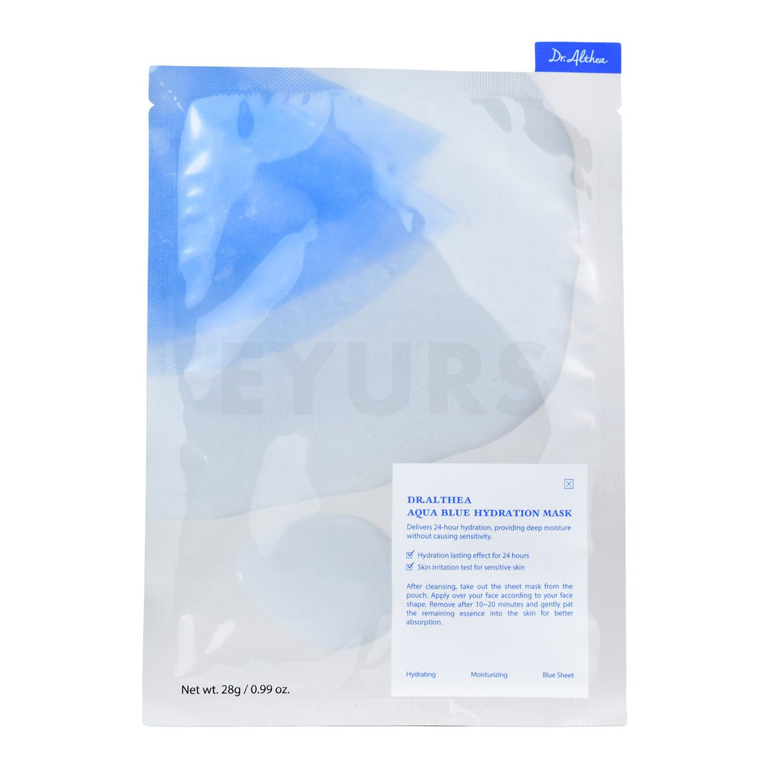 dr. althea aqua blue hydration mask set front side of product