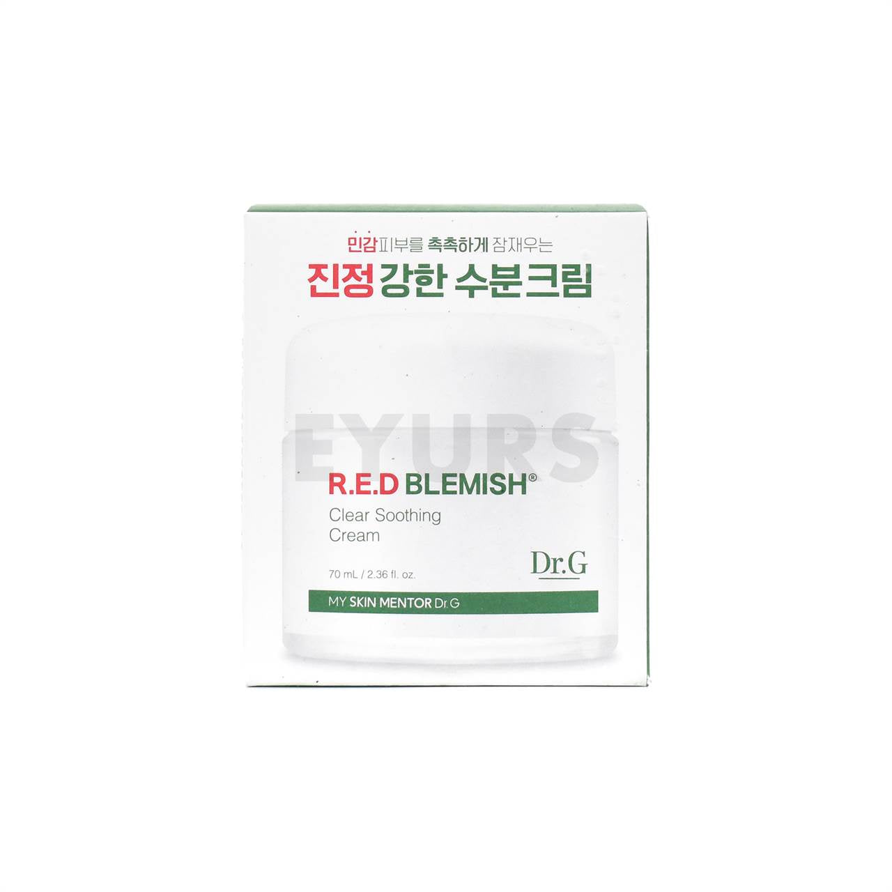 dr. g red blemish clear soothing cream front side packaging
