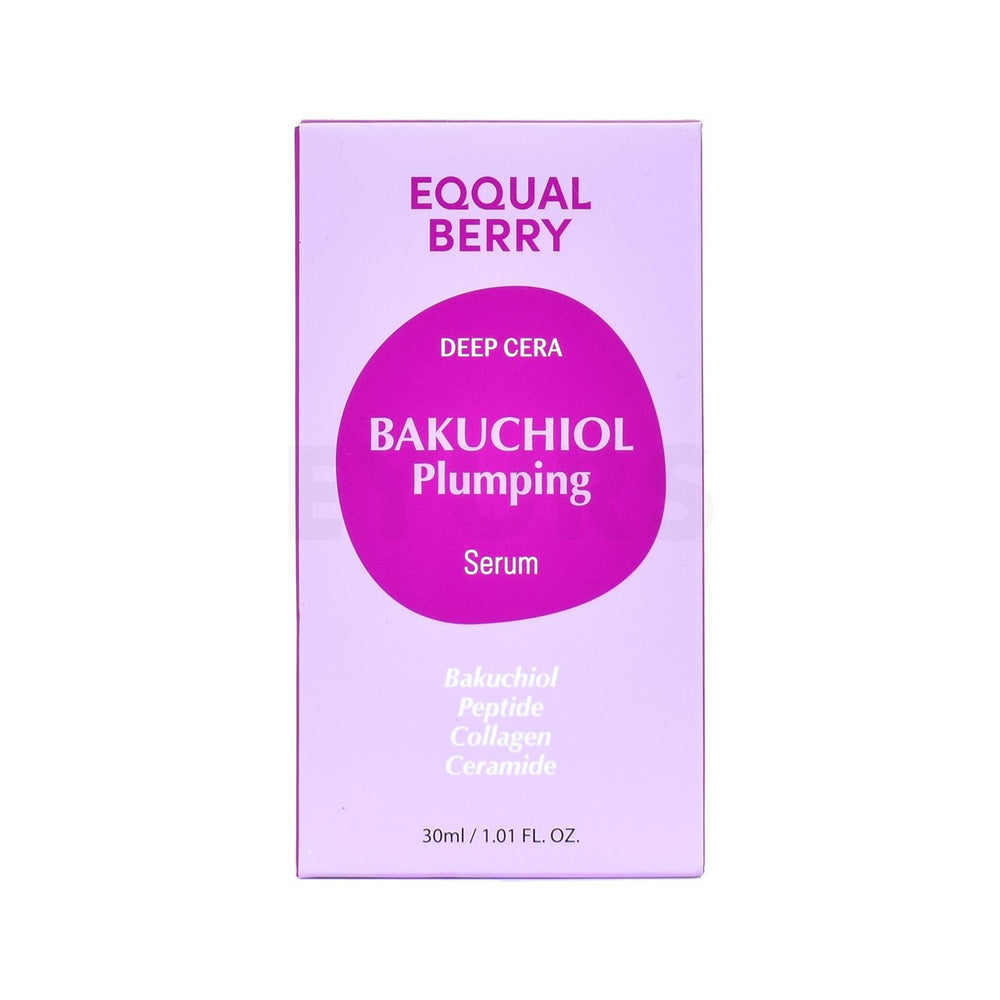 eqqualberry bakuchiol plumping serum front side packaging box