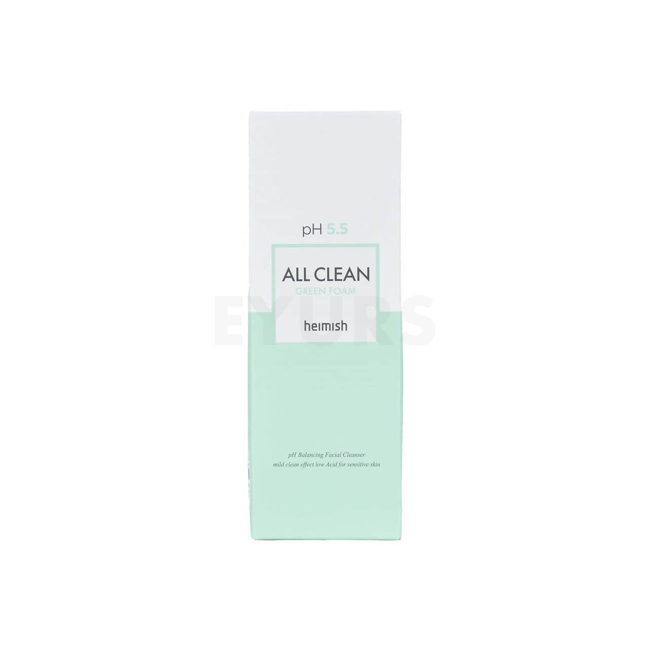 heimish all clean green foam cleanser front side packaging