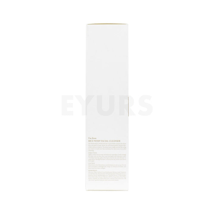 i'm from rice whip facial cleanser left side packaging box