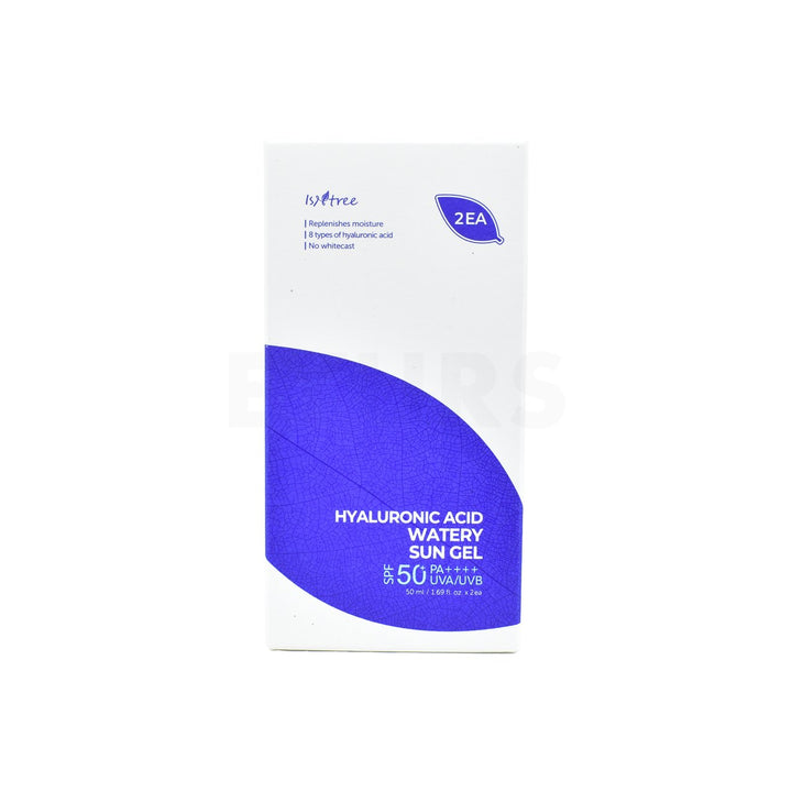 isntree hyaluronic acid watery sun gel set front side packaging box