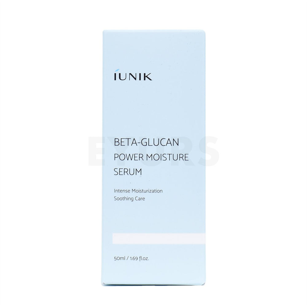 iunik beta glucan power moisture serum front side packaging box