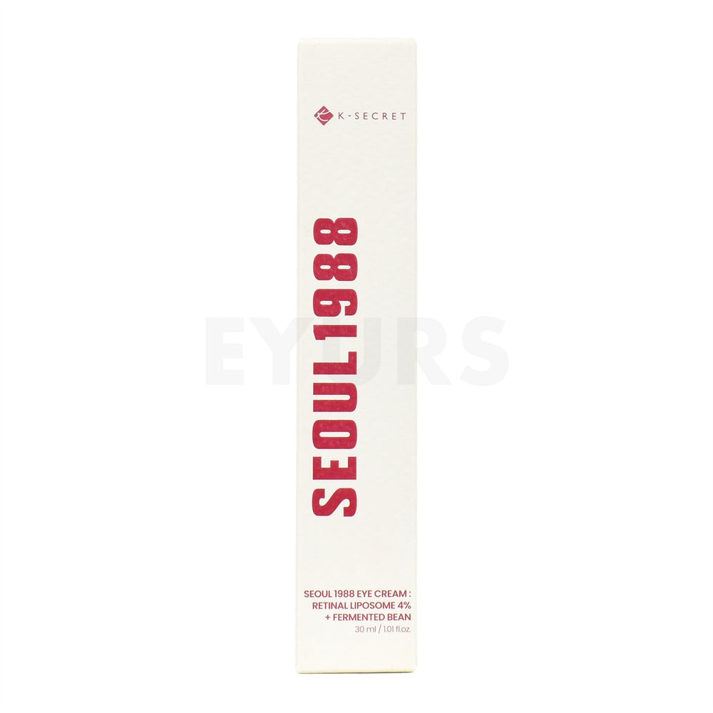 ksecret seoul 1988 eye cream retinal liposome 4 percent and fermented bean front side of packaging box