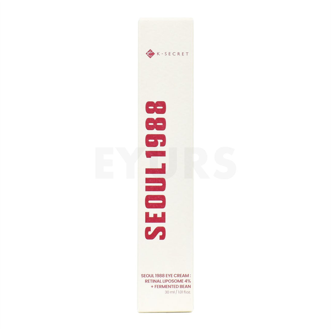 ksecret seoul 1988 eye cream retinal liposome 4 percent and fermented bean front side of packaging box