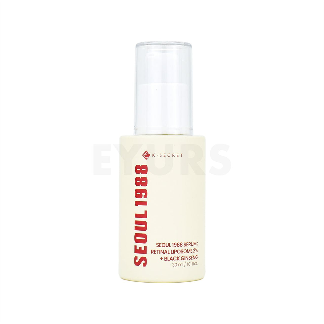 ksecret seoul 1988 serum retinal liposome 2 percent black ginseng front side of product