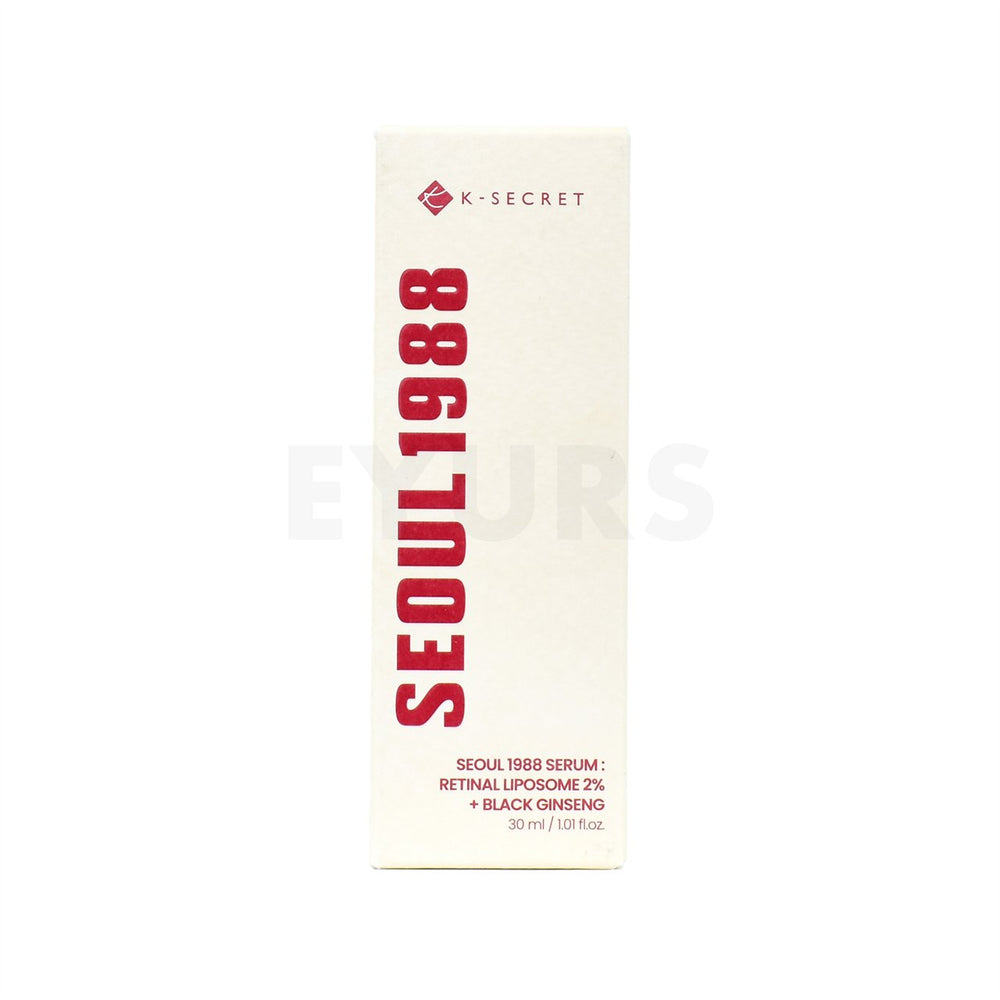 ksecret seoul 1988 serum retinal liposome 2 percent black ginseng front side packaging box