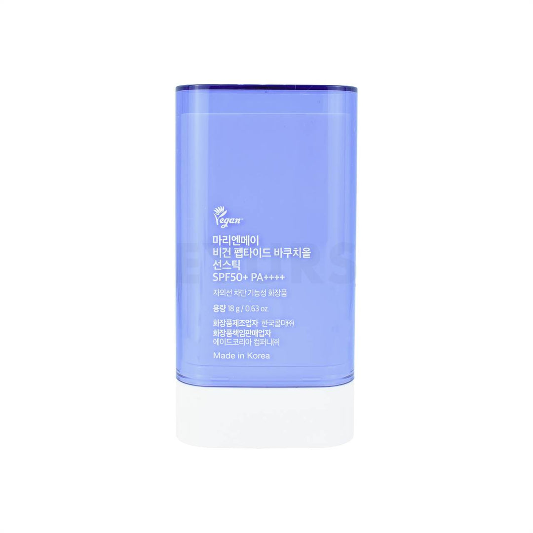 marynmay vegan peptide bakuchiol sun stick spf50 18g back of product