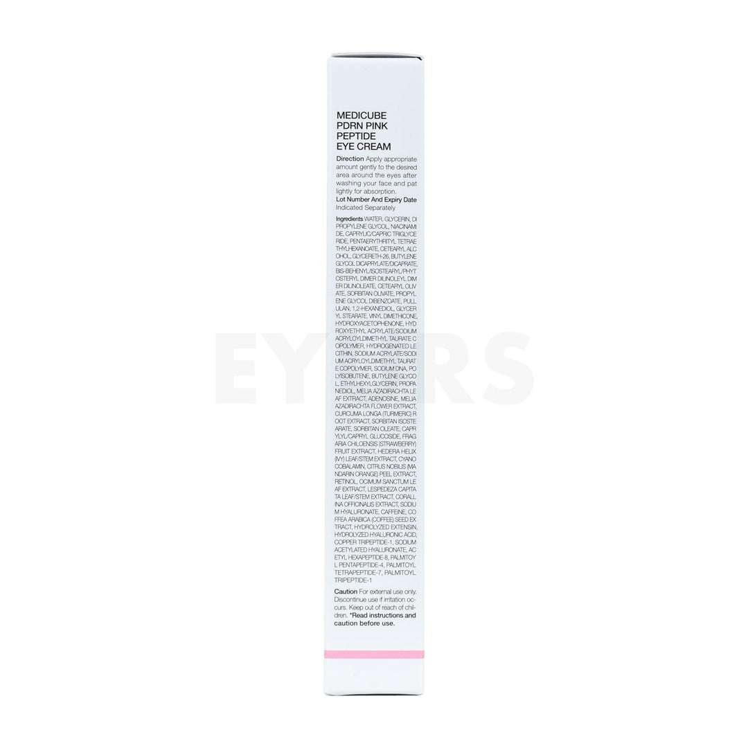 medicube pdrn pink peptide eye cream left side packaging box