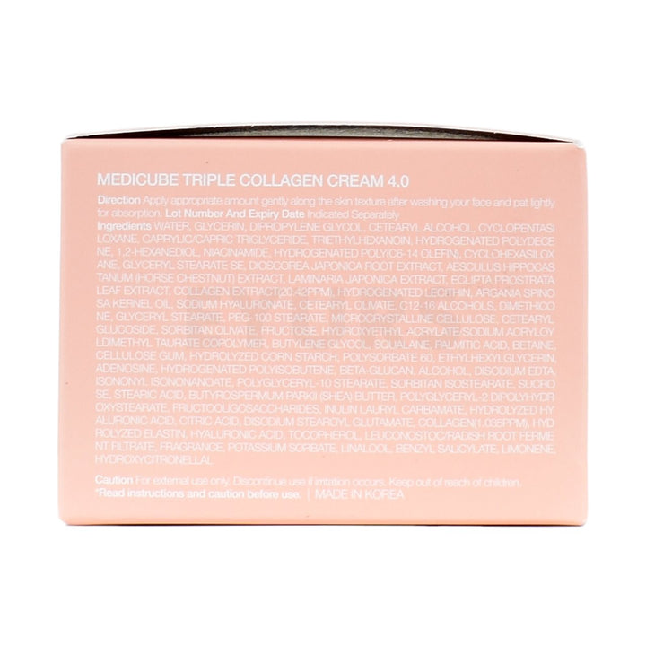 medicube triple collagen cream left side packaging box