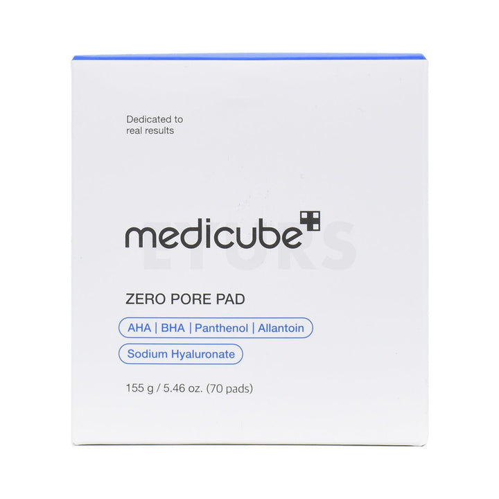medicube zero pore toner pad 2.0 front side packaging box