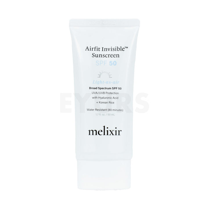 melixir airfit invisible sunscreen spf 50 front side of product