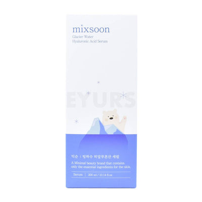 mixsoon glacier water hyaluronic acid serum 300ml front side packaging