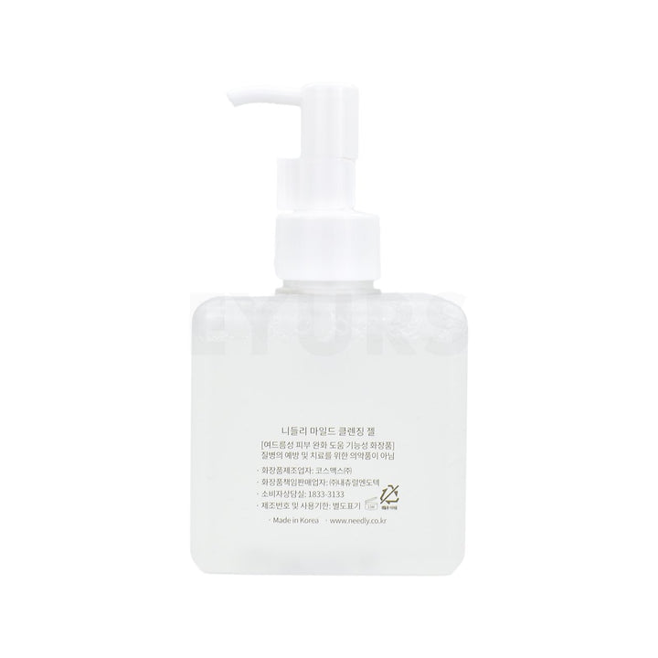 needly mild cleansing gel back of product
