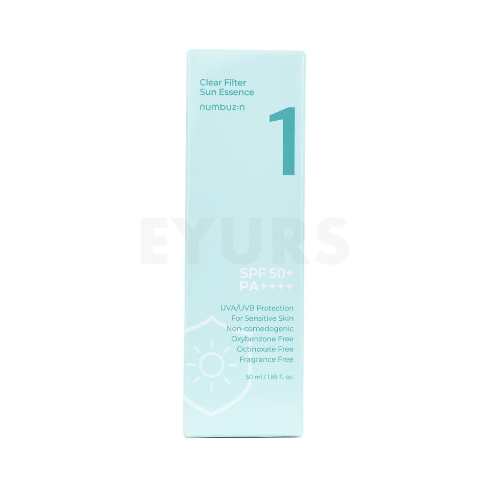 numbuzin no 1 clear filter sun essence front side packaging box