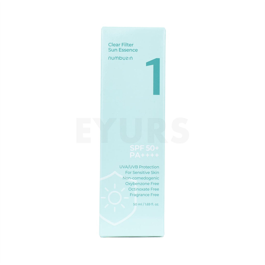 numbuzin no 1 clear filter sun essence front side packaging box