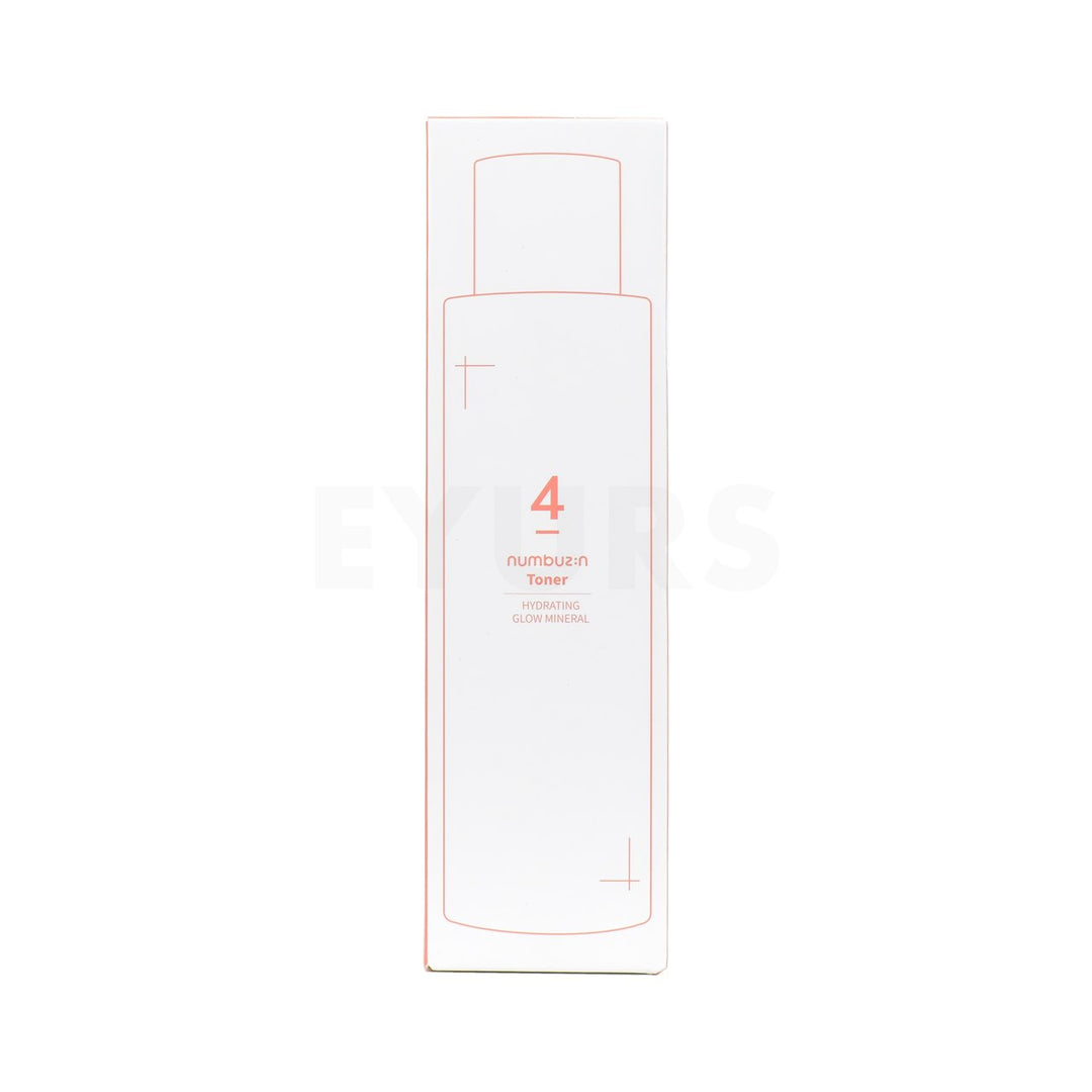 numbuzin no.4 hydrating glow mineral toner front side packaging box