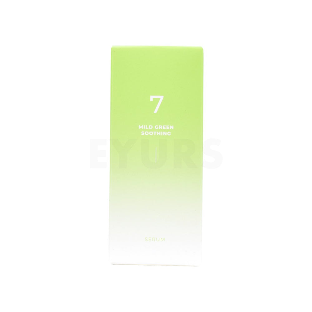 numbuzin no.7 mild green soothing serum front side packaging box