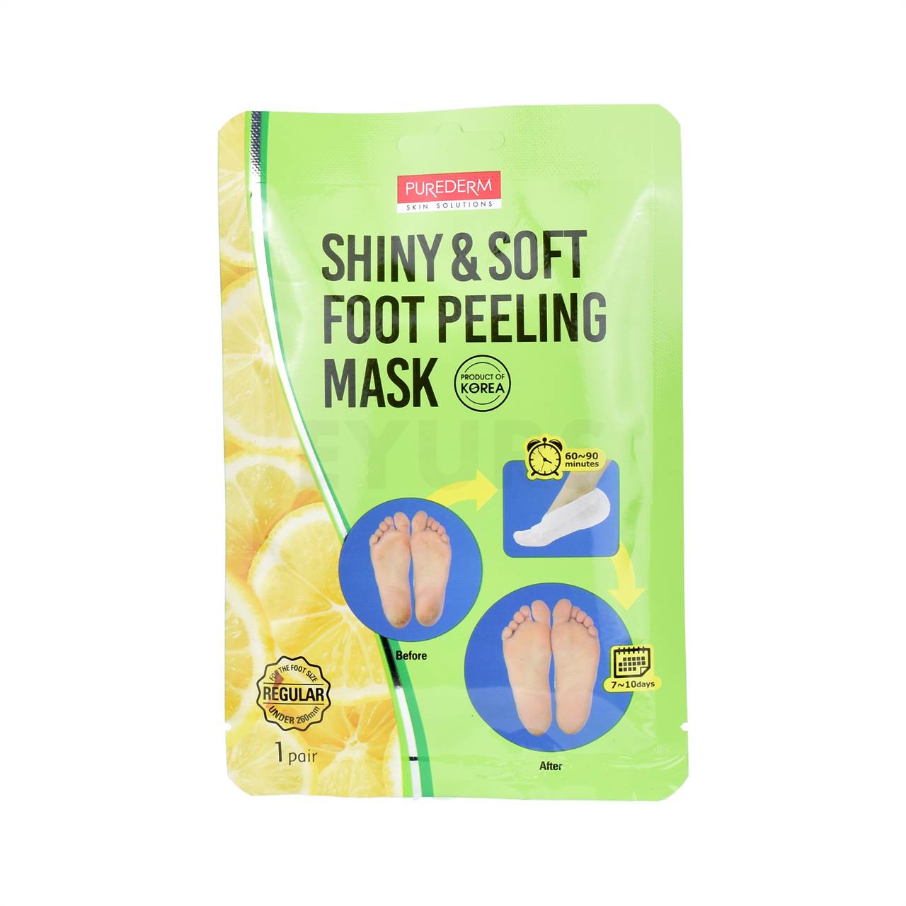 purederm shiny soft foot peeling mask