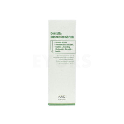 purito centella unscented serum 60ml front side packaging