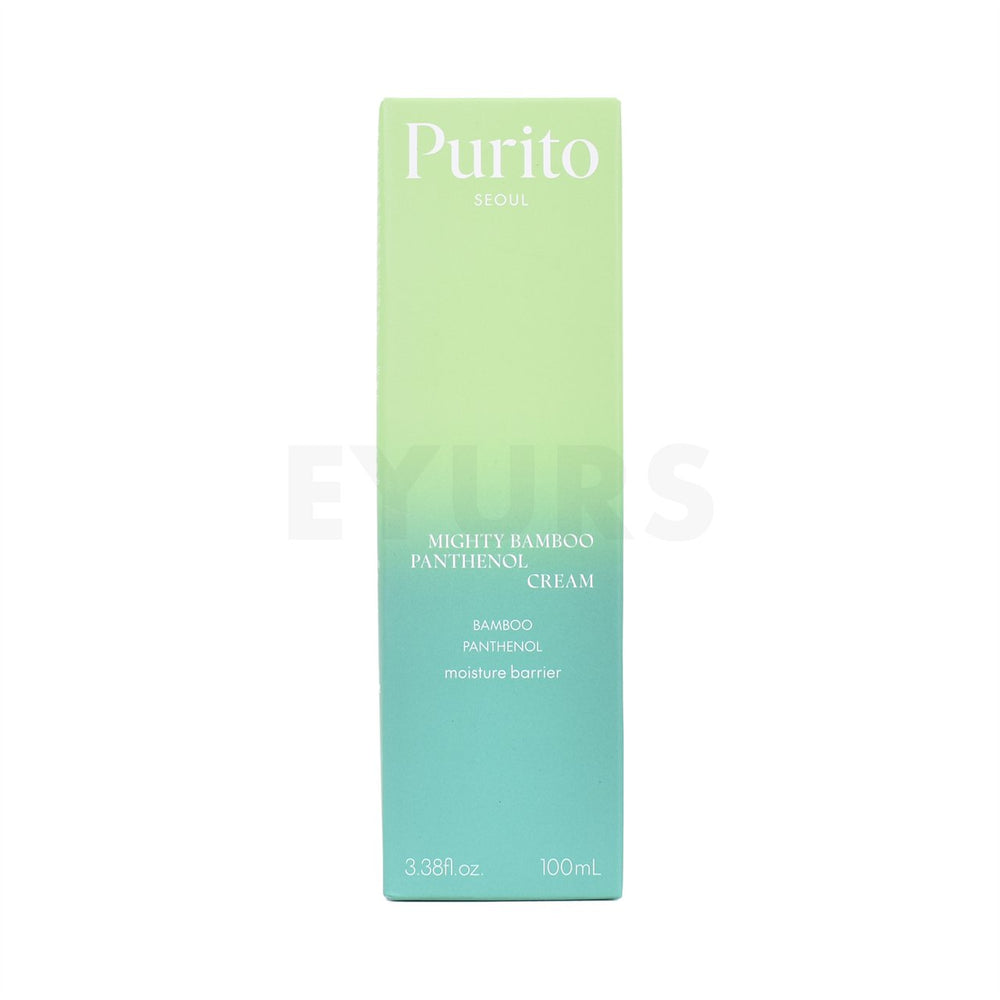 purito seoul mighty bamboo panthenol cream front side packaging box