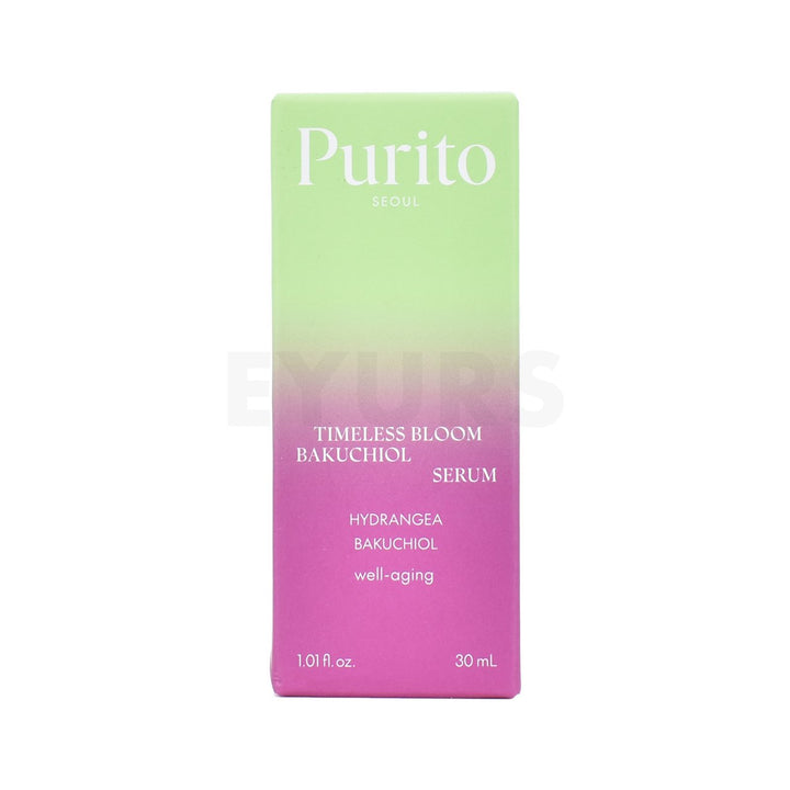 purito seoul timeless bloom bakuchiol serum front side packaging box