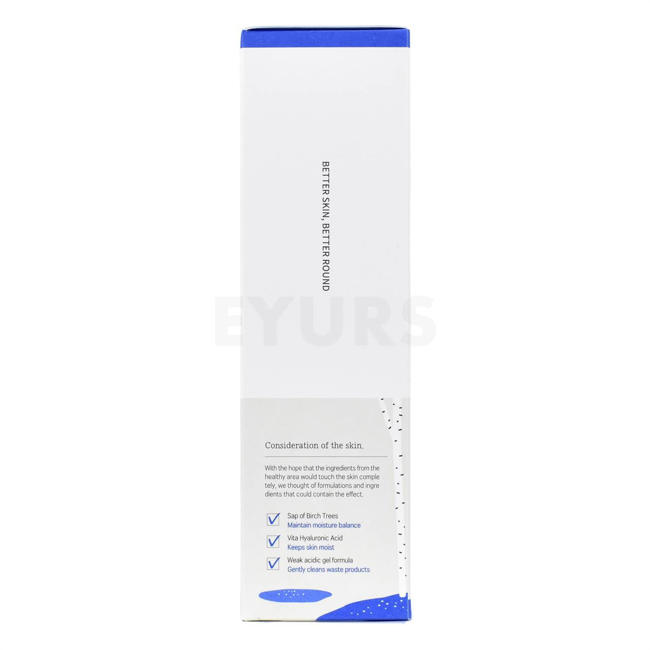 round lab birch moisturizing cleanser 150ml right side packaging