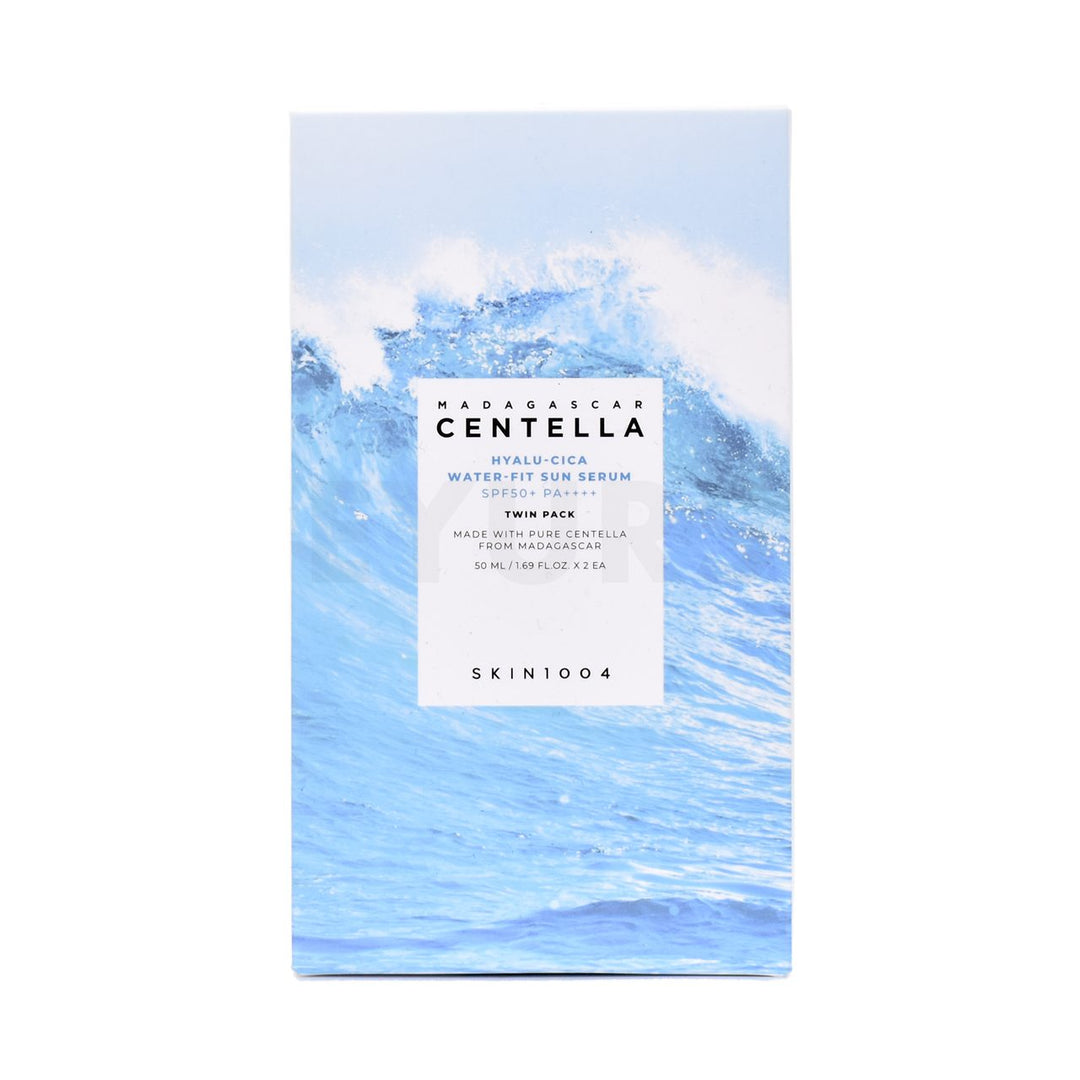 skin1004 madagascar centella hyalu-cica water fitsun serum twin pack front side packaging box