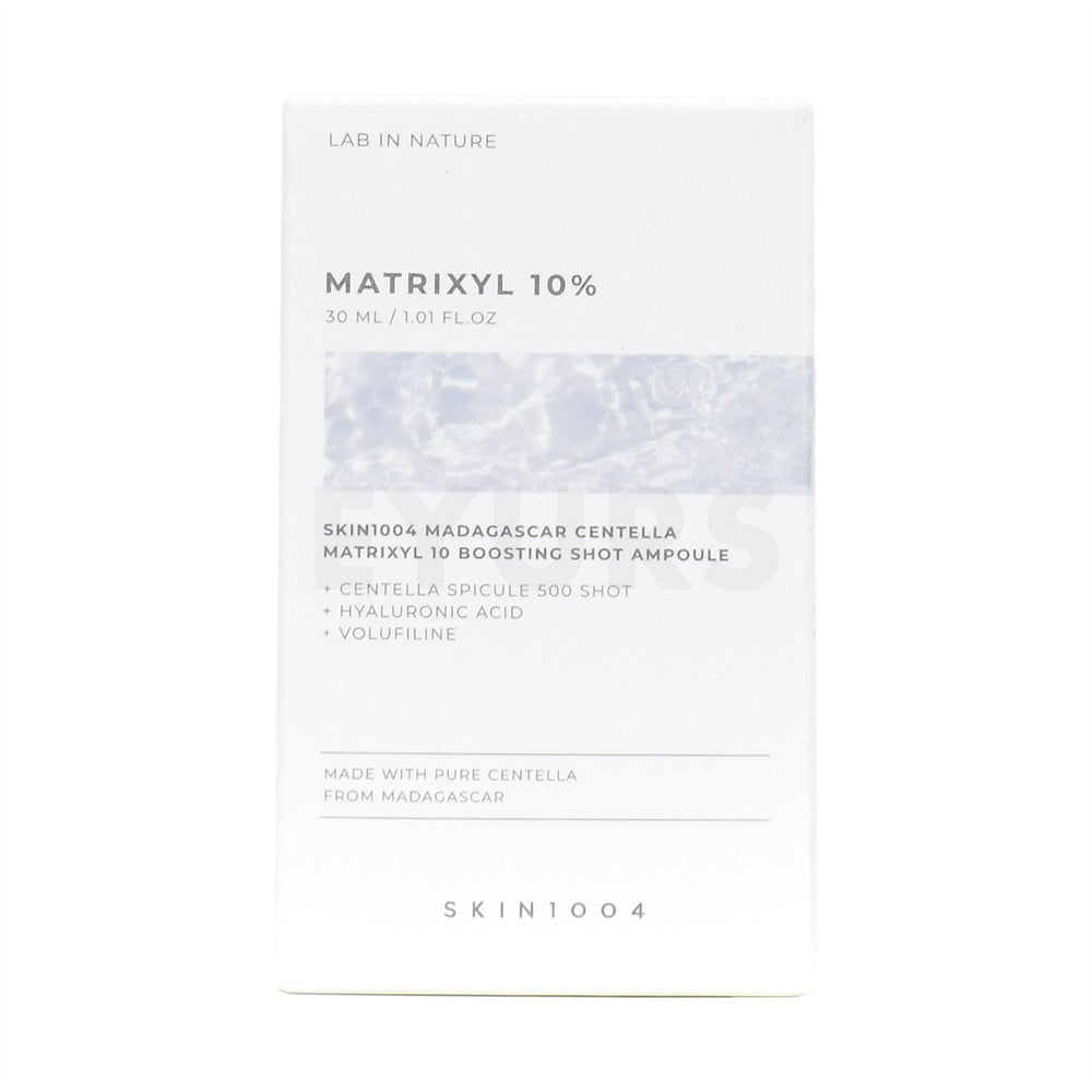 skin1004 madagascar centella matrixyl 10 boosting shot ampoule front side packaging box