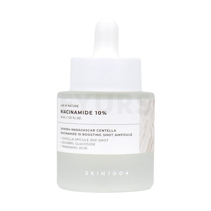 skin1004 madagascar centella niacinamide 10 boosting shot ampoule front side of product