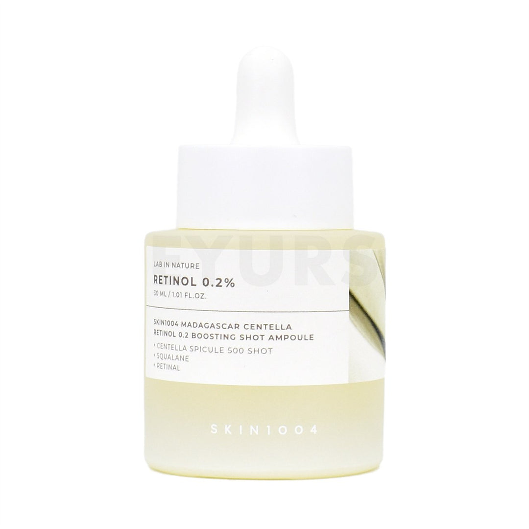 skin1004 madagascar centella retinol 0 2 boosting shot ampoule front side of product