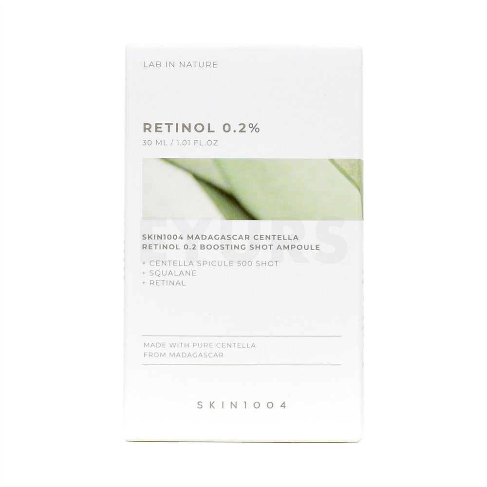 skin1004 madagascar centella retinol 0 2 boosting shot ampoule front side packaging box