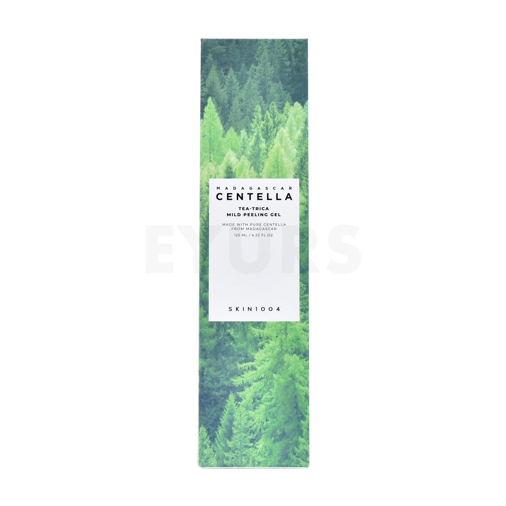 skin1004 madagascar centella tea trica mild peeling gel front side packaging box