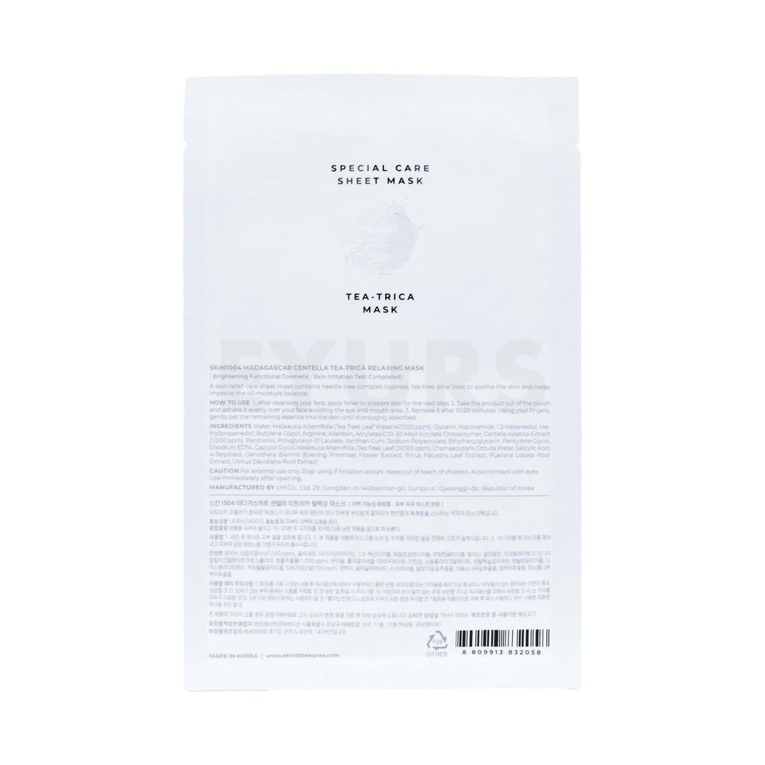 skin1004 madagascar centella tea trica relaxing mask back side of product